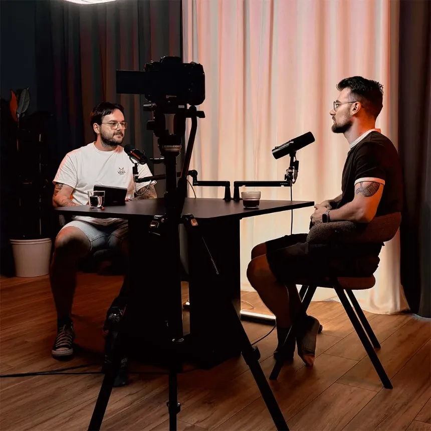 Nagranie podcastu w studiu Creo House