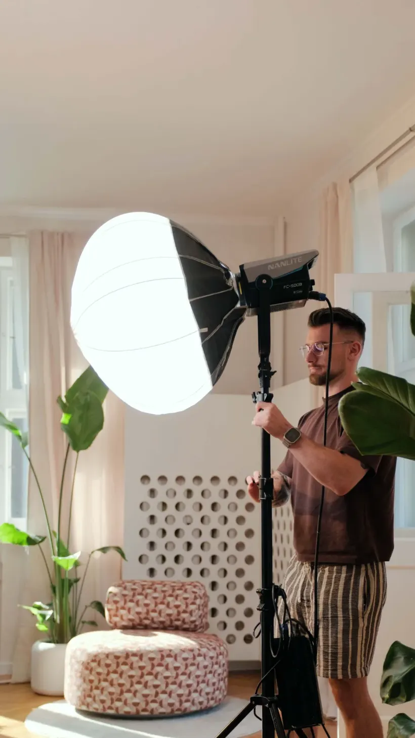 Rozstawianie światła w studiu Creo House